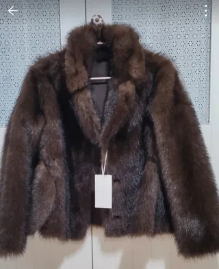 Chaqueta pelo Zara reversible