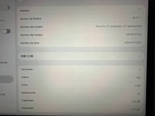 iPad Pro 11 (3ª gen) 128GB Plata