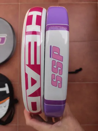Palas de pádel HEAD y Dunlop SSP con fundas