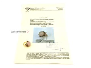 sortija oro 18k con piedra con diamante,esmeralda,rubi