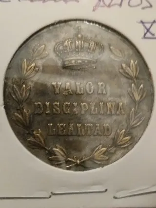 Alfonso XII 1875 MEDALLA con corona y laureles