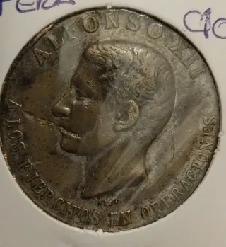 Alfonso XII 1875 MEDALLA con corona y laureles