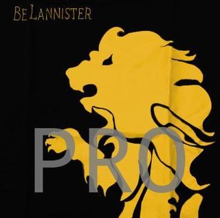 Camiseta Be Lannister. Juego de Tronos (Chico / Chica, Roja / Negra) - Talla: L, Color: Negro, Genero: Chico