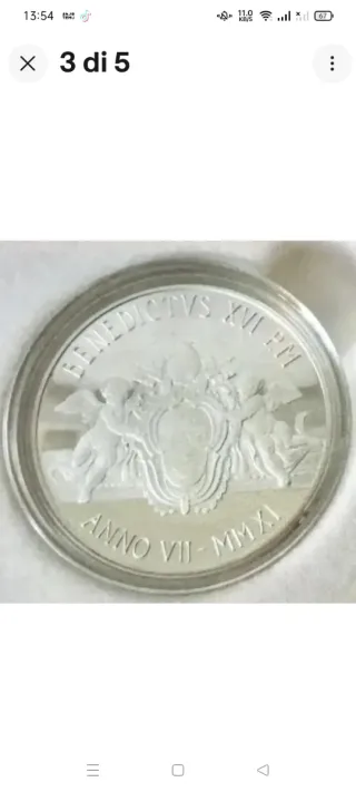 Vaticano 5 Euro 2011 Argento Proof G.Paolo II