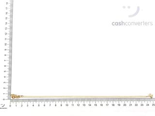 gargantilla oro 18k con circonita 22cm