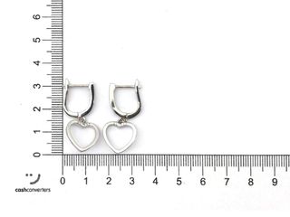 pendientes plata 925mm con piedra con circonita