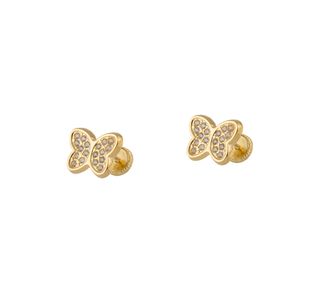 pendientes oro 18k con piedra