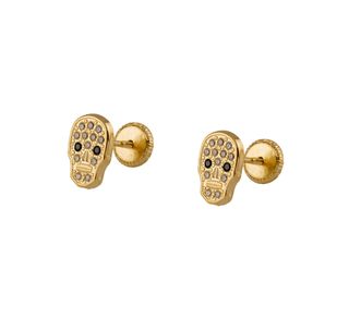 pendientes oro 18k con piedra
