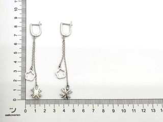 pendientes plata 925mm con piedra con circonita