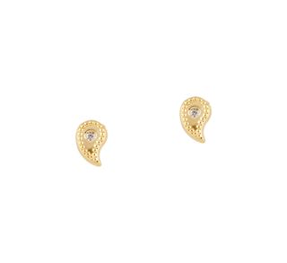 pendientes oro 18k con piedra