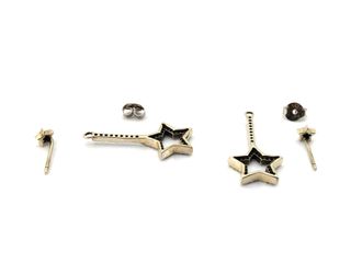 pendientes plata 925mm con piedra con circonita