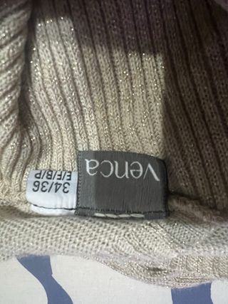 Vestido canalé beige brillante