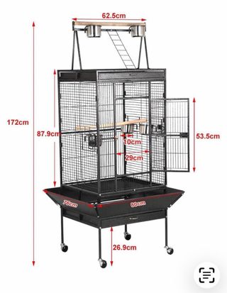 Jaula Grande Loros 80x76x172cm