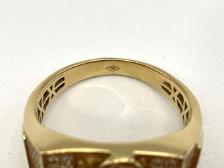 sello oro 18k con circonita
