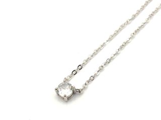 gargantilla plata 925mm con piedra con circonita 22cm