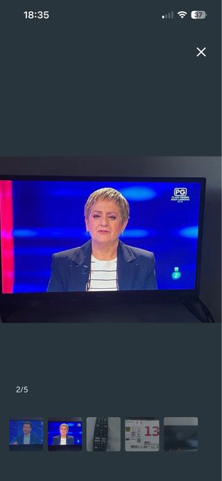 Smart TV Qlive 24 Negra con hdmi y aplicaciones.