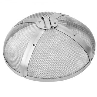 Pantalla de Chispas para Fogata Redonda de 27", Cubierta de Metal de Acero Reforzado de Alta Resistencia, Tapa para Fogatas al Aire Libre, Cubiertas de Pantalla de Apertura Fácil con Mango en Form...