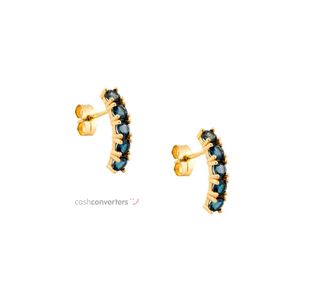 pendientes oro 18k con piedra