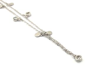 gargantilla plata 925mm con piedra con circonita 22cm