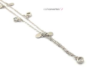gargantilla plata 925mm con piedra con circonita 22cm