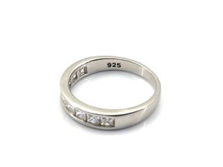 sortija plata 925mm con piedra con circonita t. 16 (17,84 mm)