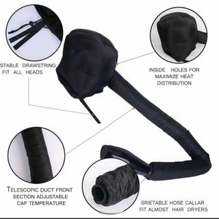 Gorro secador de pelo negro
