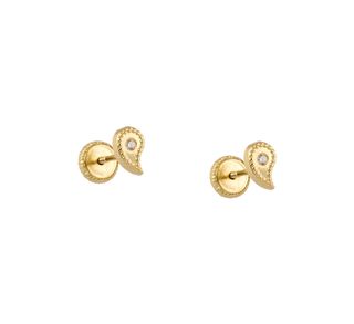 pendientes oro 18k con piedra