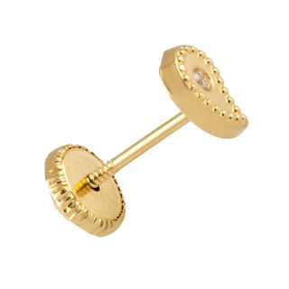 pendientes oro 18k con piedra