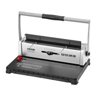 Máquina de Encuadernación Espiral de Bobina, Fabricante de Libros Manual 34-Holes Encuadernación 120 Hojas, Encuadernadora con Espinas de Encuadernación de Bobina Ajustables de 3/16" - 9/16" y Mar...