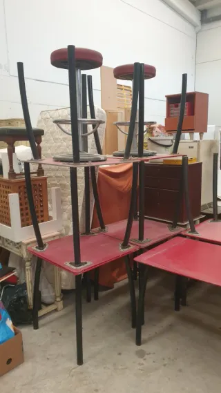 Mesas y Sillas Cafetería Rojas