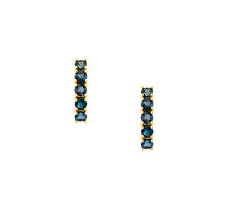 pendientes oro 18k con piedra con topacio