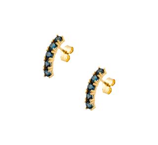 pendientes oro 18k con piedra con topacio