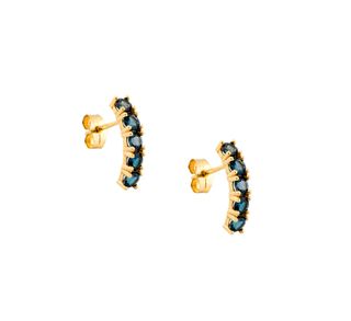 pendientes oro 18k con piedra con topacio