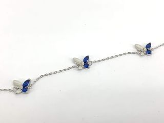 pulsera plata 925mm con piedra con circonita