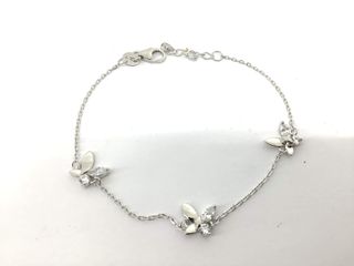 pulsera plata 925mm con piedra con circonita