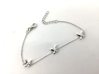 pulsera plata 925mm con piedra con circonita
