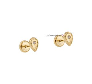 pendientes oro 18k con piedra con circonita
