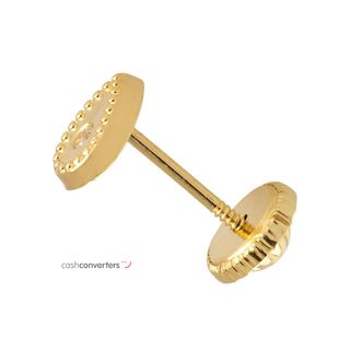 pendientes oro 18k con piedra con circonita