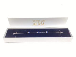 pulsera plata 925mm con piedra con circonita