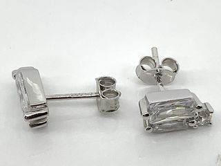 pendientes plata 925mm con piedra con circonita