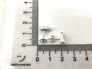 pendientes plata 925mm con piedra con circonita