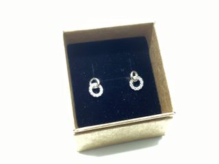 pendientes plata 925mm con piedra con circonita