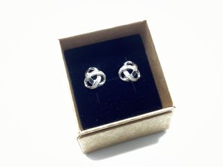 pendientes plata 925mm con piedra con circonita