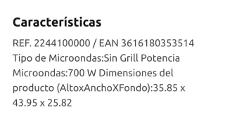 Microondas Rojo Mandine