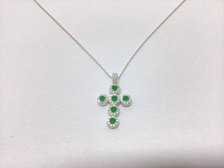 cadena plata 925mm con piedra con circonita 19 2.5cm