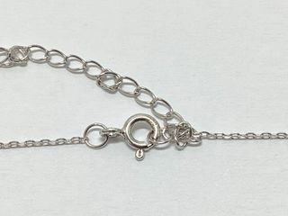 cadena plata 925mm con piedra con circonita 19 2.5cm