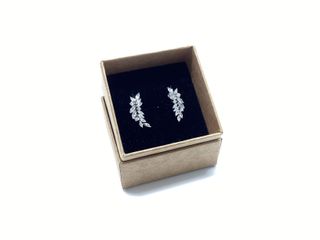 pendientes plata 925mm con piedra con circonita