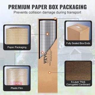 Malla de Hardware, 1/2 pulgada 24in x 25 pies 19 Gauge, Malla de Alambre Galvanizado por Inmersión en Caliente, Cercado de Alambre para Pollos, Malla de Alambre para Jaulas de Conejos, Jardín, Peq...