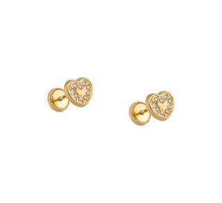 pendientes oro 18k con piedra