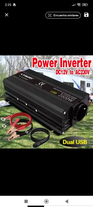 Inversor 2000W 12VDC-220VAC